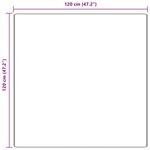 vidaXL Tapis Shaggy Anti-dérapant Marron 120 x 120 cm PP