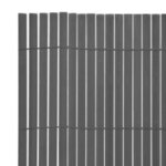 vidaXL Clôture de jardin double face 110x400 cm Gris