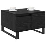 vidaXL Table basse Chêne noir 55 x 55 x 36 5 cm Bois d'ingénierie