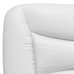 vidaXL Lit avec matelas blanc et noir 90x190 cm similicuir