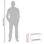 vidaXL Table d'appoint de salle de bain 60x30x45cm bois de teck solide