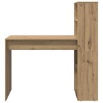 vidaXL Bureau avec rangement Chêne artisanal 113x54x120 cm Bois d'ingénierie