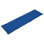 vidaXL Chaise de terrasse avec repose-pied et coussin Acacia solide
