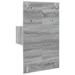 vidaXL Table de chevet murale avec lumières LED sonoma gris