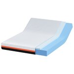 vidaXL Matelas Blanc  Gris 140 x 190 cm Mousse