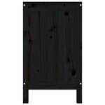 vidaXL Boîte à linge Noir 88 5x44x76 cm Bois massif de pin