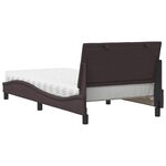 vidaXL Lit avec matelas Hanko marron foncé 100x200 cm tissu