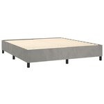 vidaXL Sommier à lattes de lit matelas et LED Gris clair 180x200 cm