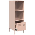 vidaXL Buffet haut rose 35x39x103 5 cm acier