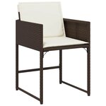 vidaXL Ensemble de salle à manger pour jardin 5 Pièces Marron polyrotin