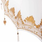 vidaXL Parasol balinais 260 2 Pièces Crème Coton et bois massif