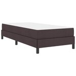 vidaXL Lit à ressorts avec matelas Marron foncé 100 x 200 cm tissu
