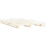 vidaXL Cadre de lit de palette sans matelas 200x200 cm bois massif pin