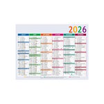 Petit Calendrier Mural 2026 - 13 x 17 cm -  Multicolore