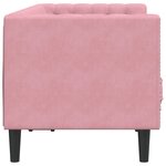 vidaXL Canapé Chesterfield avec traversins 2 places rose velours