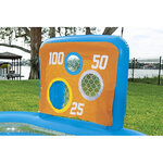Piscine gonflable rectangulaire avec jeux d'adresse