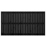 vidaXL Tête de lit murale Noir 166x3x90 cm Bois massif de pin