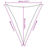 vidaXL Voile d'ombrage 160 g/m² triangulaire gris clair 3x4x4 m PEHD