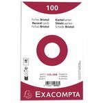 Paquet 100 Fiches Sous Film - Bristol Dots Non Perforé - 125x200mm - Blanc - Exacompta