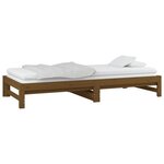 vidaXL Lit coulissant Marron miel 2x(90x200) cm Bois de pin solide
