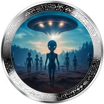 Pièce de monnaie en Argent 2000 Francs g 62.2 (2 oz) Millésime 2025 We Are Not Alone ALIEN AND UFO