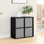 vidaXL Buffet avec tiroir Chêne noir 59 5 x 27 x 57 cm