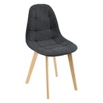 Lot de 6 chaises de salle à manger 86 x 53 x 47 cm noir 03_0006789