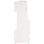 vidaXL Étagères à chaussures murales 2 Pièces Blanc 110x9x23cm Pin massif