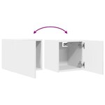 vidaXL Meuble TV mural Blanc 30 5x30x30 cm