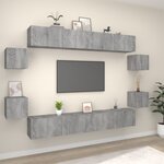 vidaXL Ensemble de meubles TV 8 Pièces Sonoma gris Bois d'ingénierie