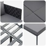 vidaXL Transat avec coussin Anthracite 115 x 153 x 69.5cm Acier