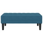 vidaXL banc avec coussin Bleu 113 x 57 x 39 cm Velours