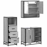 vidaXL Ensemble de meubles de salle de bain 3 Pièces Sonoma gris