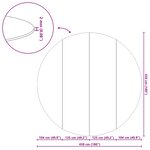 vidaXL Tapis de piscine Noir Ø 458 cm Tissu non tissé