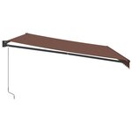 vidaXL Auvent manuel rétractable marron 500x300 cm