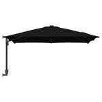vidaXL Parasol de jardin Noir 248.5 x 247.5 x 160 cm tissu