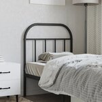 vidaXL Tête de lit de remplacement métal noir 75 cm