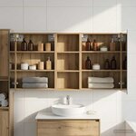 vidaXL Ensemble de Meubles de Salle de Bain 3 Pièces 130 x 14 5 x 70 cm