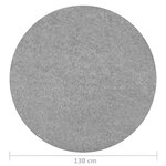Vidaxl gazon artificiel avec picots dia.130 cm gris rond