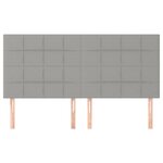 vidaXL Tête de lit Gris clair 200x5x118/128 cm Tissu