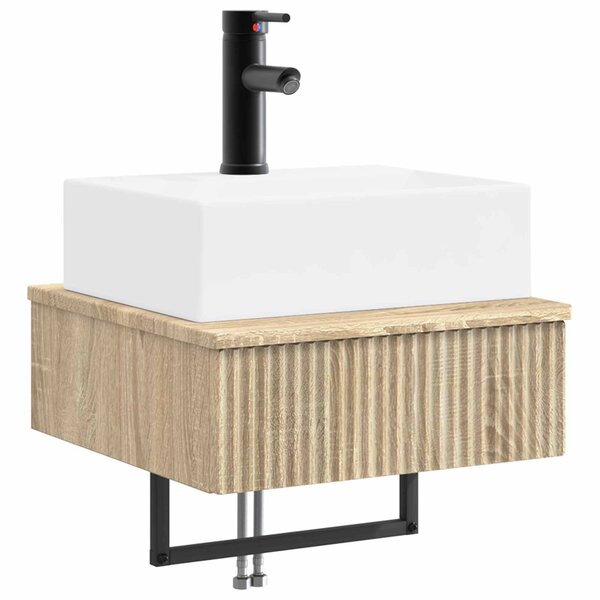 vidaXL Basin de lavage mural Chêne Sonoma 40 x 41 x 39 cm