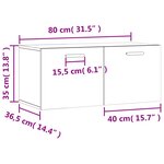 vidaXL Armoire murale blanc 80x36 5x35 cm bois d'ingénierie