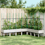 vidaXL Jardinière avec treillis blanc 200x160x142 5 cm PP