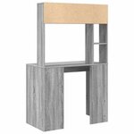 vidaXL Bureau Sonoma gris 91 x 50 x 149 cm Bois d'ingénierie