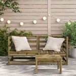 vidaXL Canapés d'angle de jardin 2 Pièces 70x70x67cm bois de pin imprégné