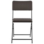 vidaXL Chaises pliables de jardin lot de 4 PEHD et acier