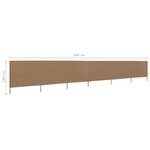 Vidaxl paravent 6 panneaux tissu 800 x 120 cm taupe