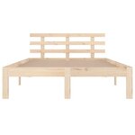 vidaXL Cadre de lit bois massif 150x200 cm très grand