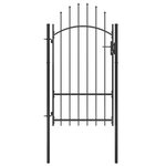 vidaXL Portail de jardin Acier 1x2 2 m Noir