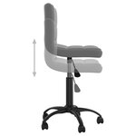 vidaXL Chaise pivotante de bureau Gris foncé Velours